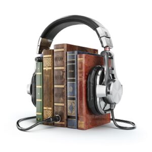 Books and headphones